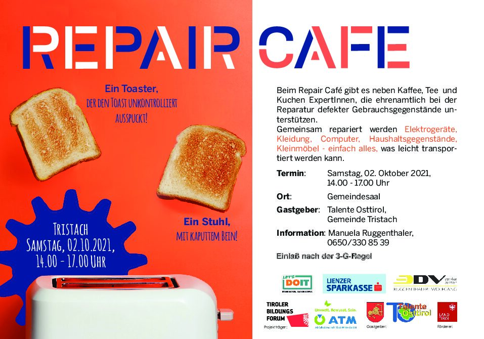 Repair Cafe – 2. Oktober 2021