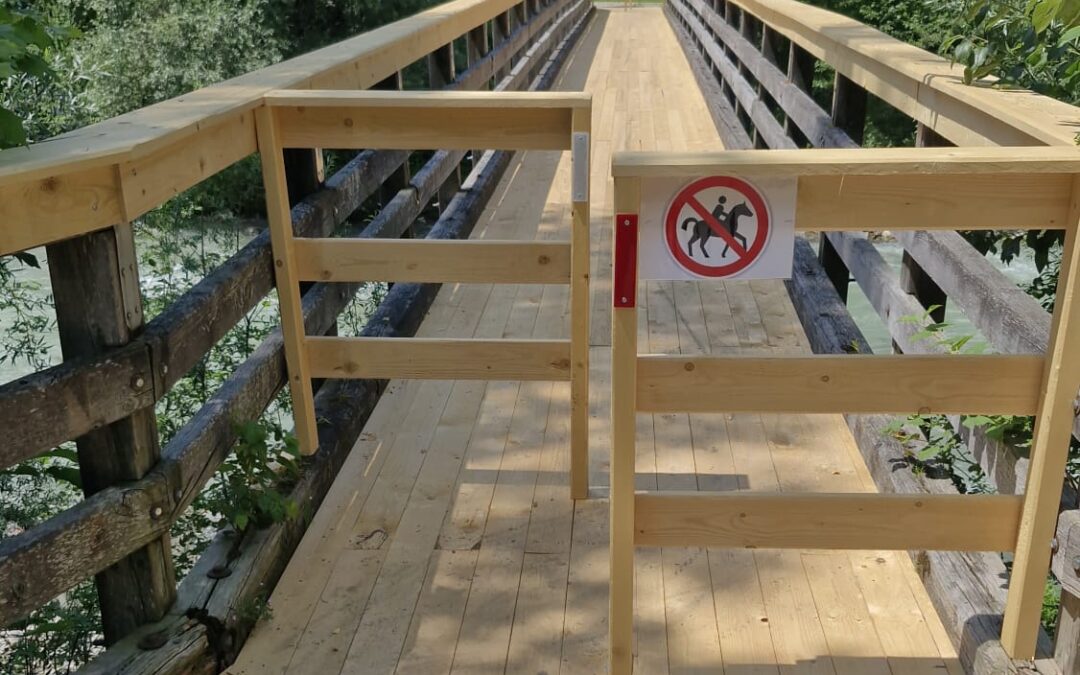 Auf Initiative der Gemeinde Amlach konnte der Waldschenkensteg am vergangenen Wochenende für Fußgänger wieder freigegeben werden.